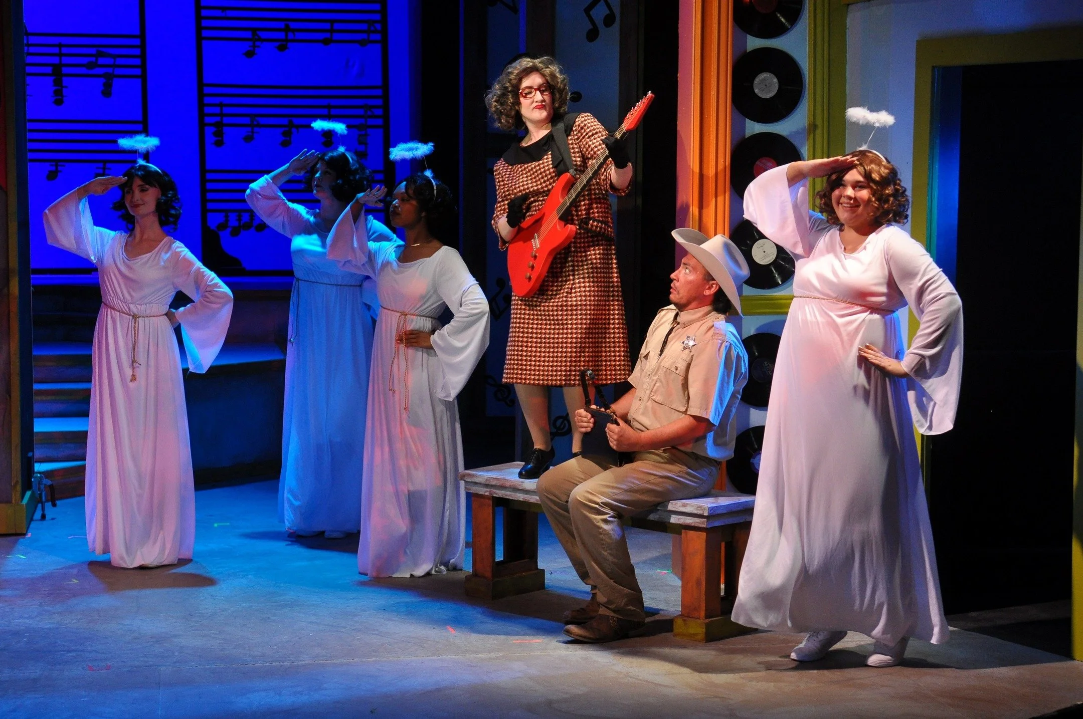 𝗔𝗟𝗟 𝗦𝗛𝗢𝗢𝗞 𝗨𝗣 is a SMASH HIT! And there are just NINE SHOWS LEFT!

A guitar-playin&rsquo; rebel roars into town! Inspired by the movies of Elvis Presley, songs include Heartbreak Hotel, Hound Dog, Jailhouse Rock, Blue Suede Shoes, and many m
