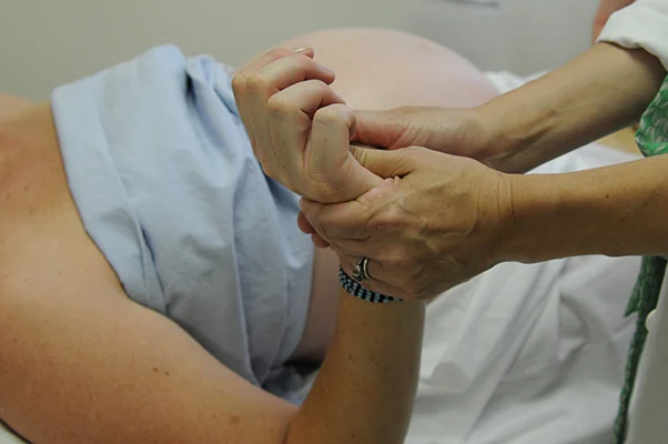 Prenatal Acupuncture Session; Photo by Dave Clark, all rights reserved