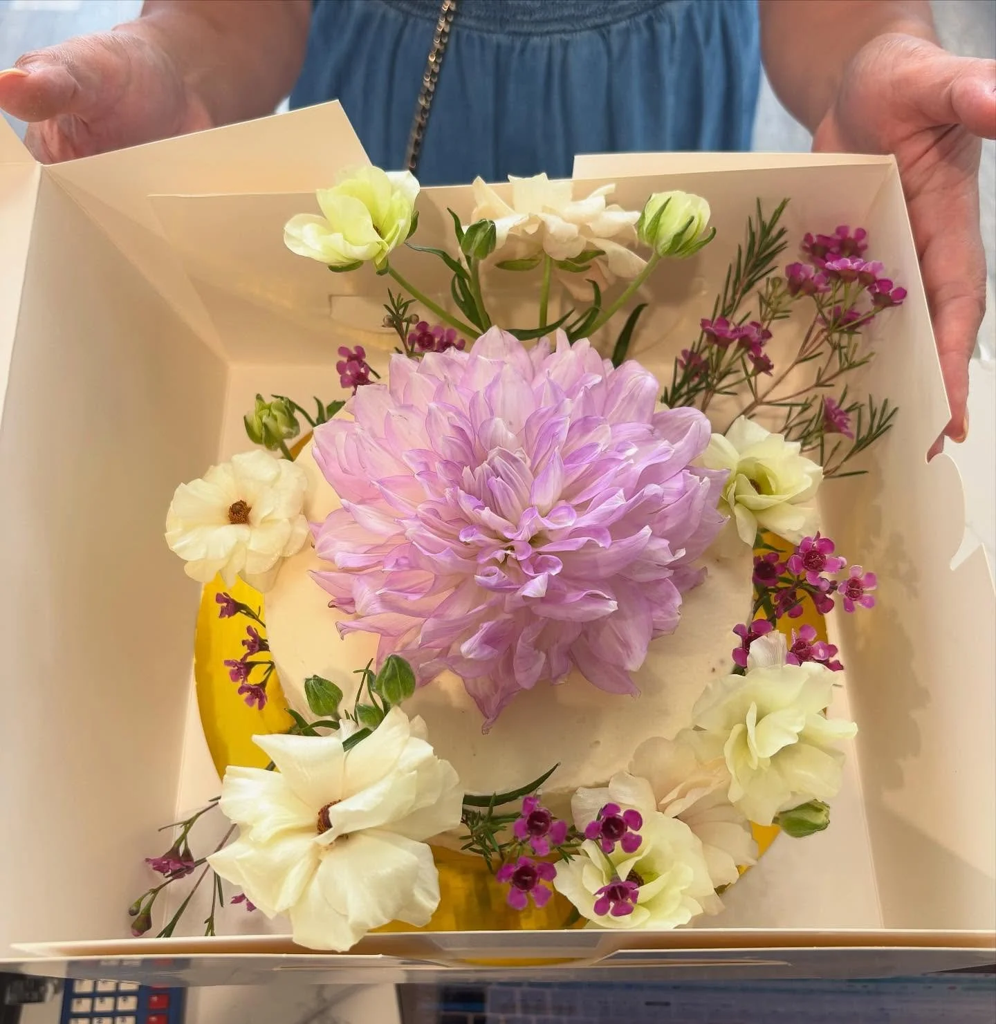 #gratitude cake that was made from scratch and gifted to me by a fertility patient. 💜 I always say, whatever gets your mind off the two week wait - whether baking, watering plants, organizing sock drawers, protesting, binge-watching &ldquo;Wednesday