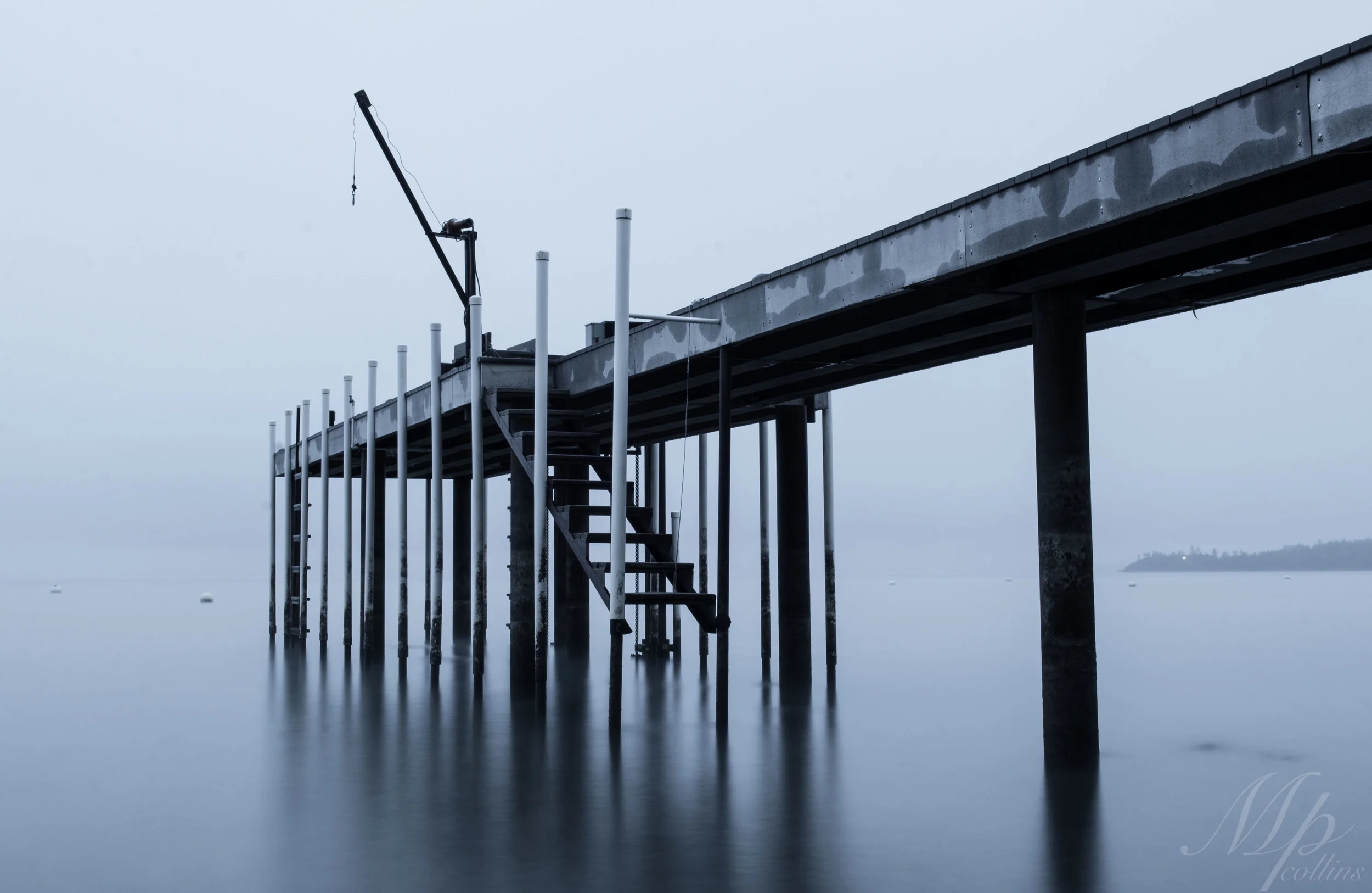A foggy day in Lake Tahoe