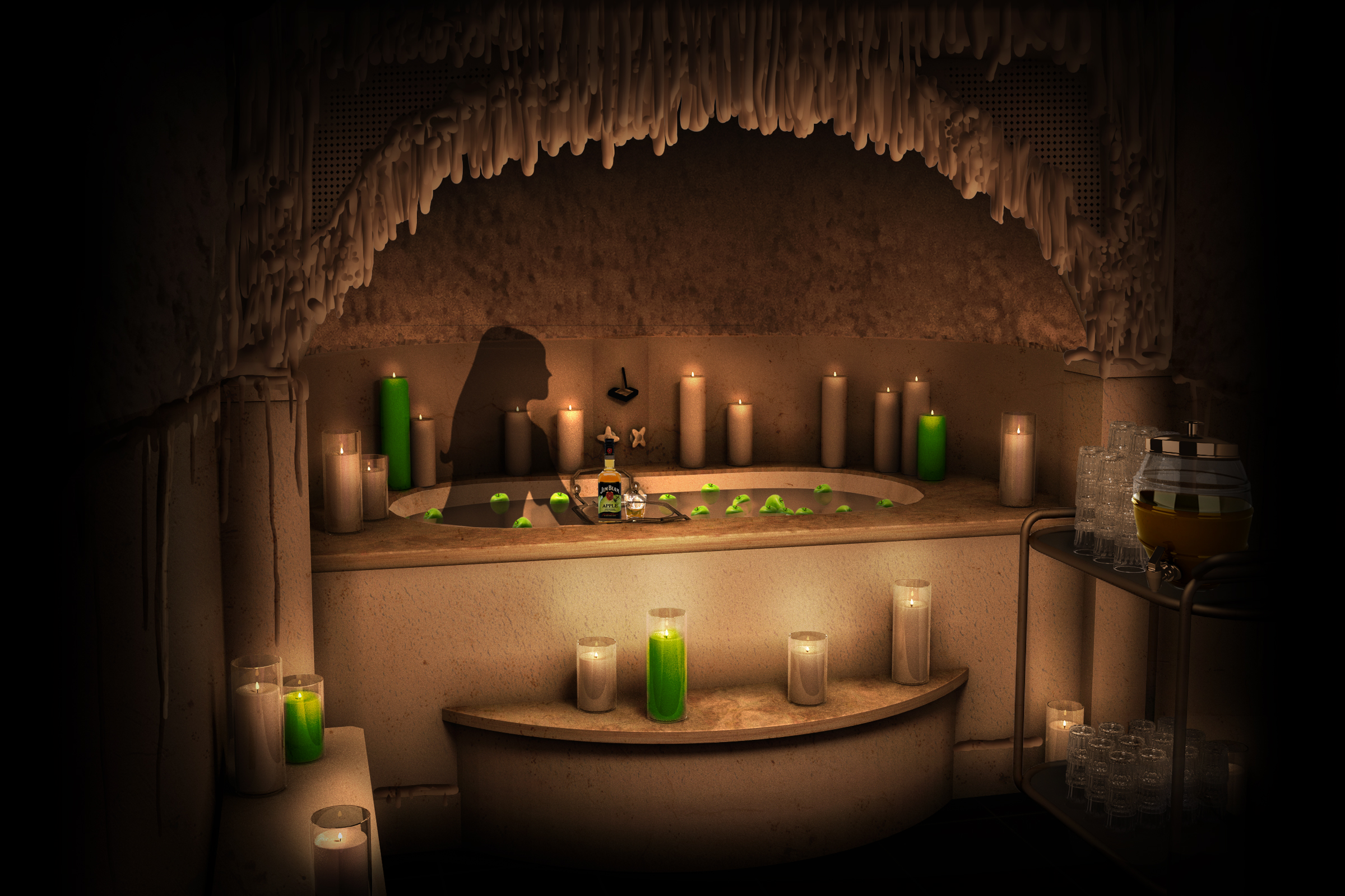 Jim Beam : Apple Eve - Tub Room (match mg)