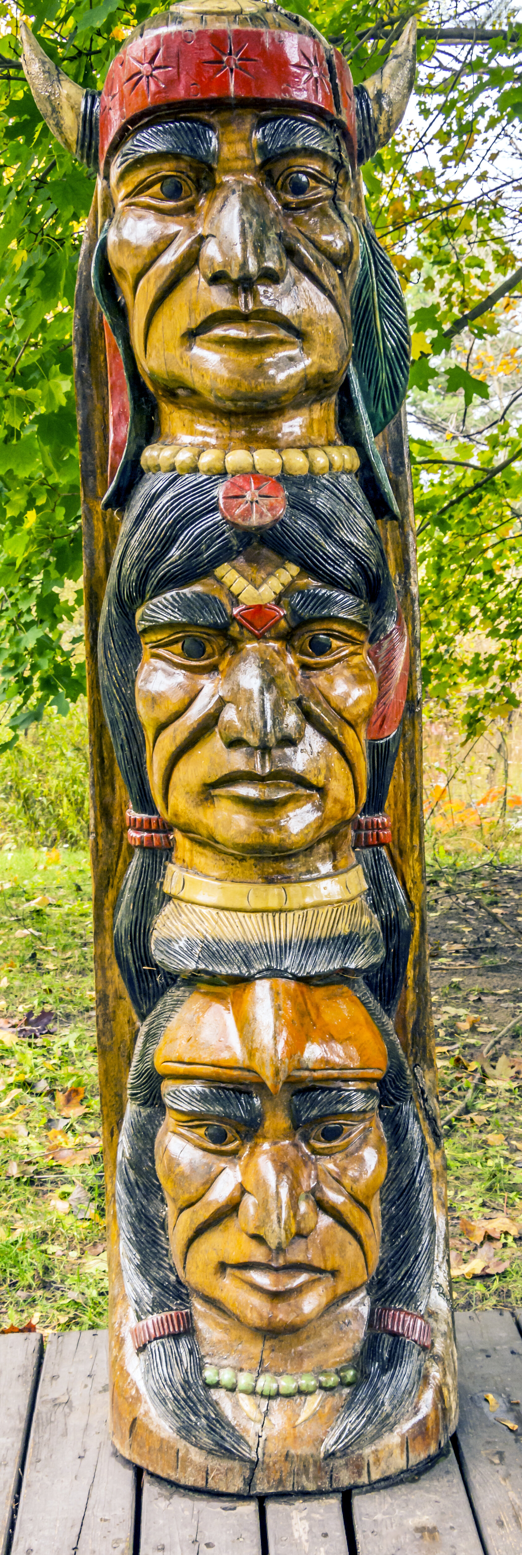  Upper Peninsula Michigan: Native American Totem Pole  