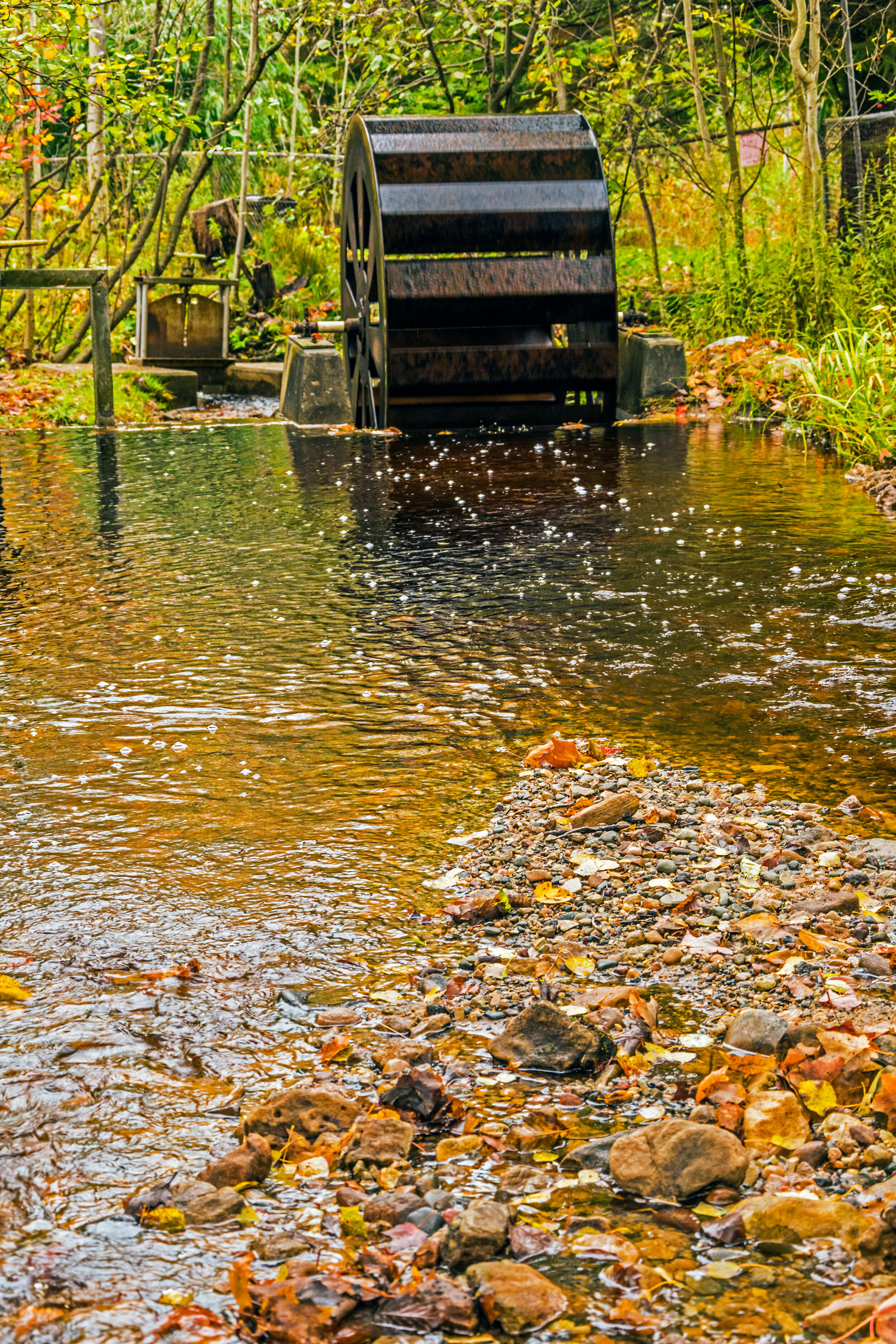  Water Wheel at Horseshoe Falls in Northern Michigan 