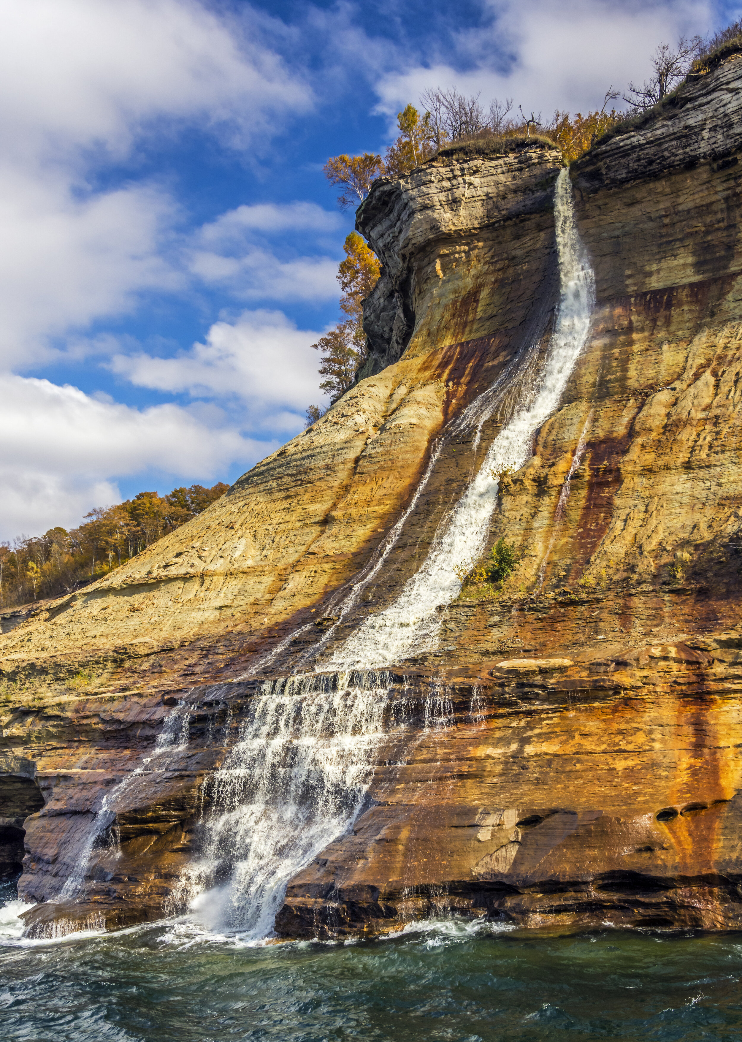  Bridalveil Falls on the Picture Rock Boat Cruise at Northern Michigan 