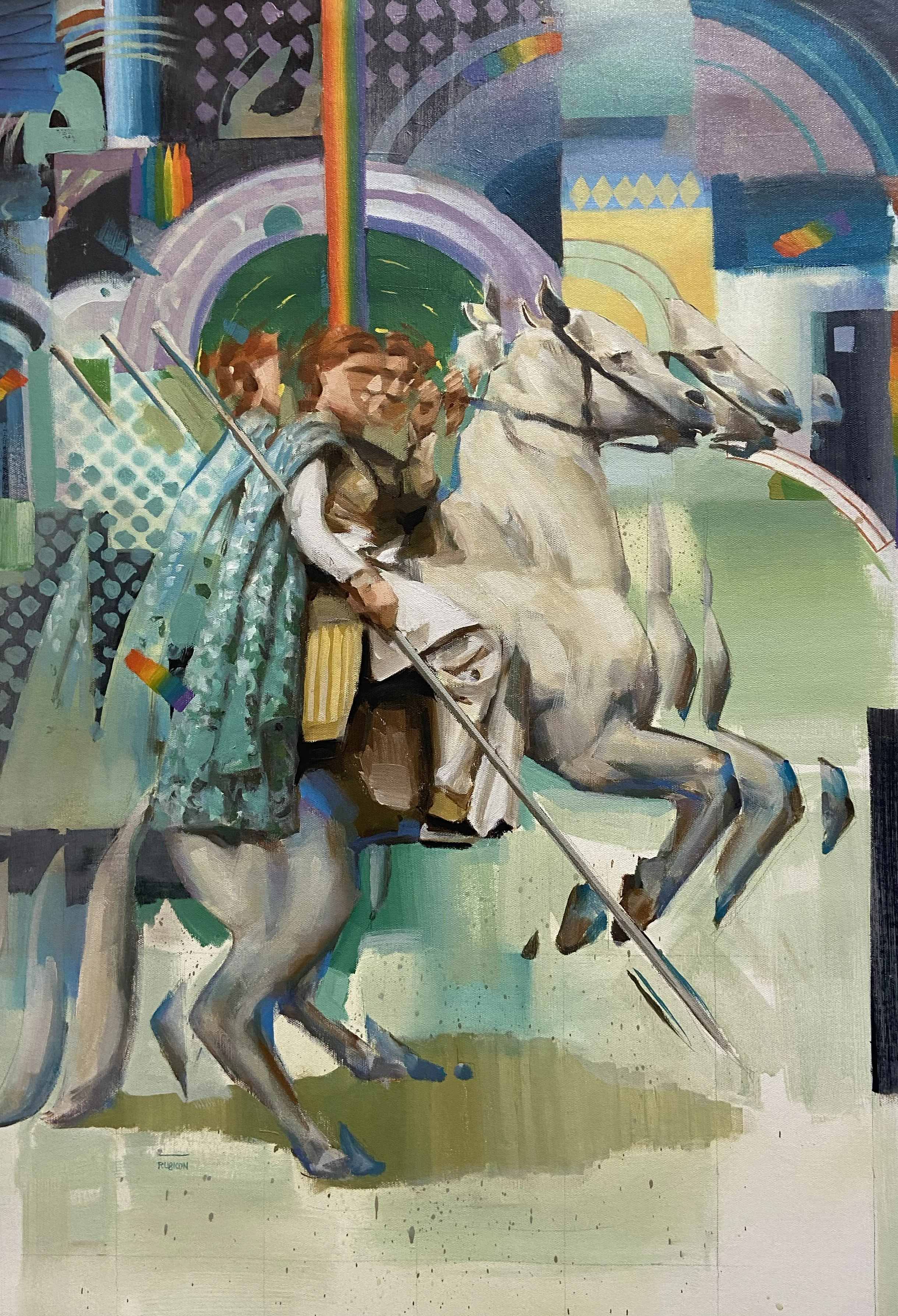   RAINBOW   WARRIOR   oil on canvas, 73×50cm, 2024, contact the artist for details 