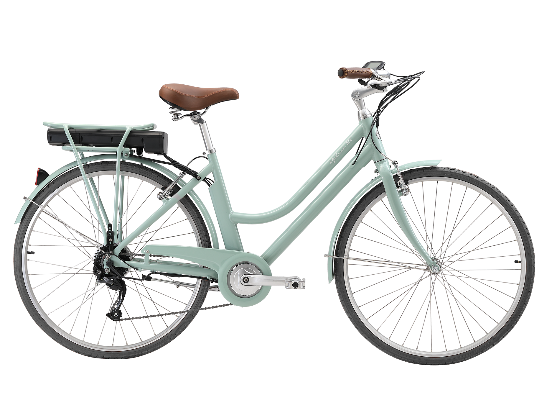 Pedal Uptown ELC Electric Cruiser Bike Sage — Pedal Bikes Quality adult bikes for as low as 299