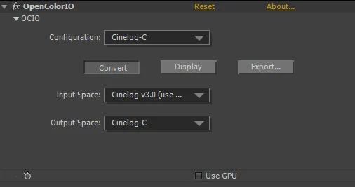 FNord's OpenColorIO plugin interface