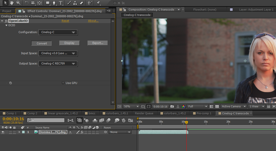 Check exposure while viewing in REC709