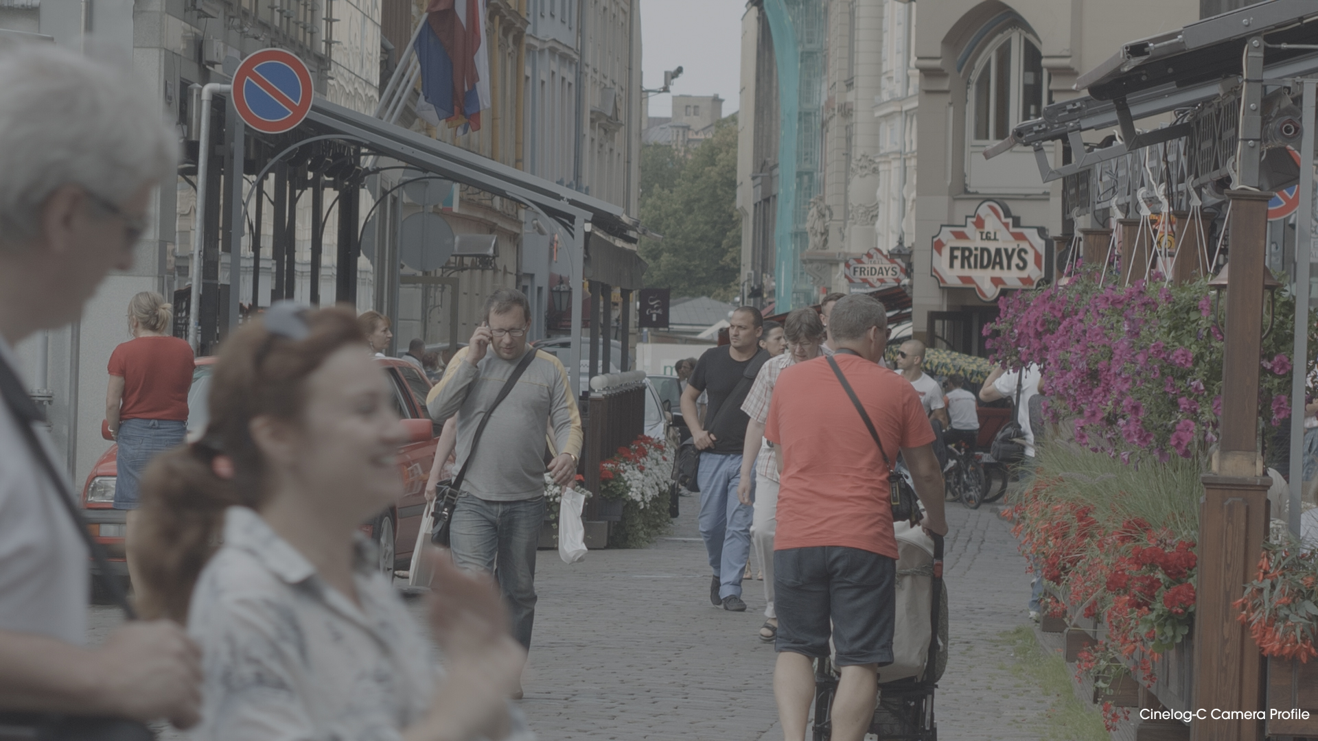 Cinelog-C images will look very flat until graded or processed with a lut