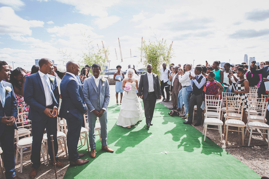 Walking down the aisle at Trinity Buoy Wharf