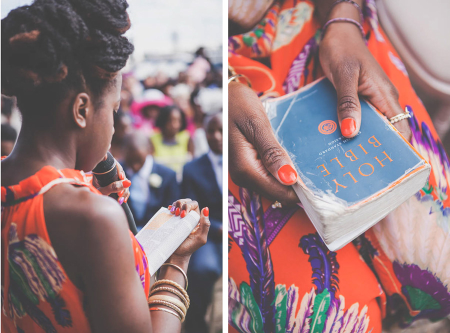 bible readings at a london wedding