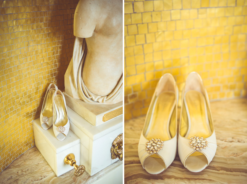 Wedding shoes at Eltham Palace