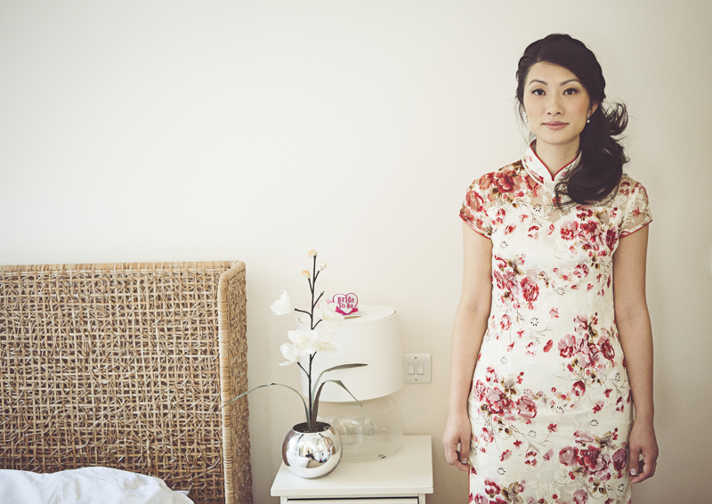 Portrait of bride at Eltham Palace wedding