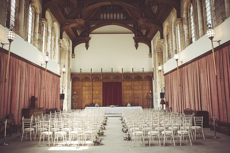 wedding in the Great Hall Eltham Palace