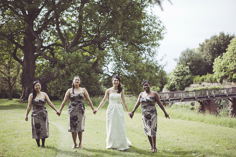 Bridesmaids with bride