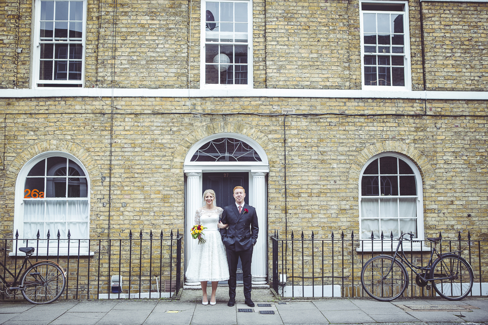 Photos of Bride and Groom in Clerkenwell