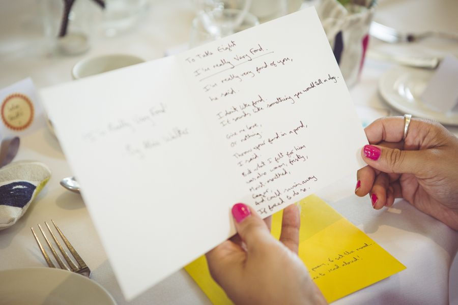 Hand written wedding cards