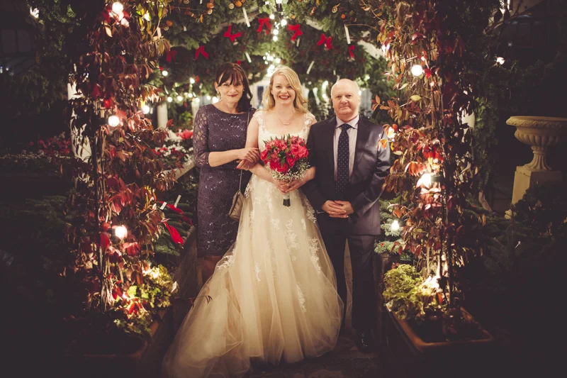 Bride with her father