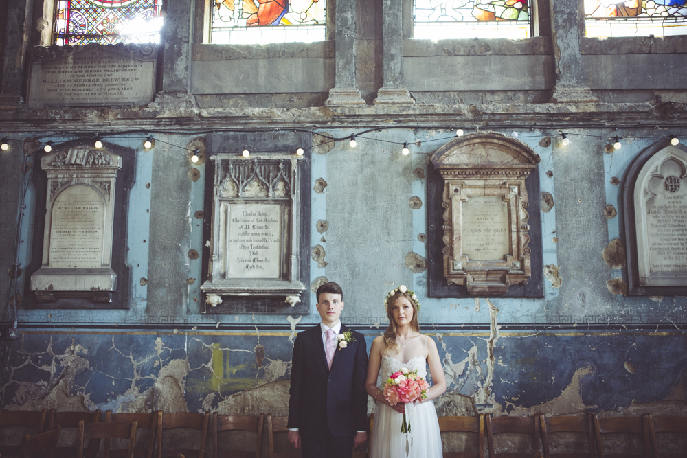 bride and Groom portraits in the Asylum
