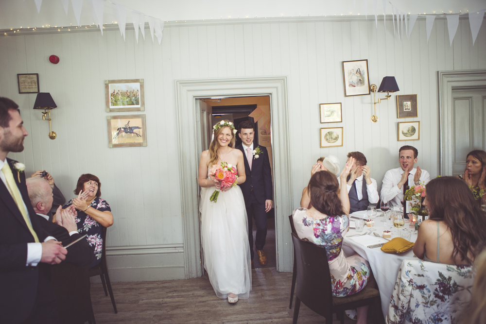 entrance of the bride and groom