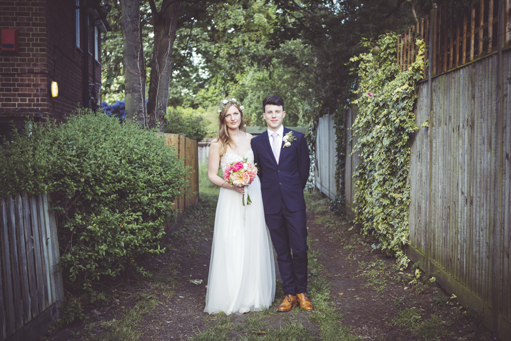 Bride and groom portraits at West Dulwich wedding