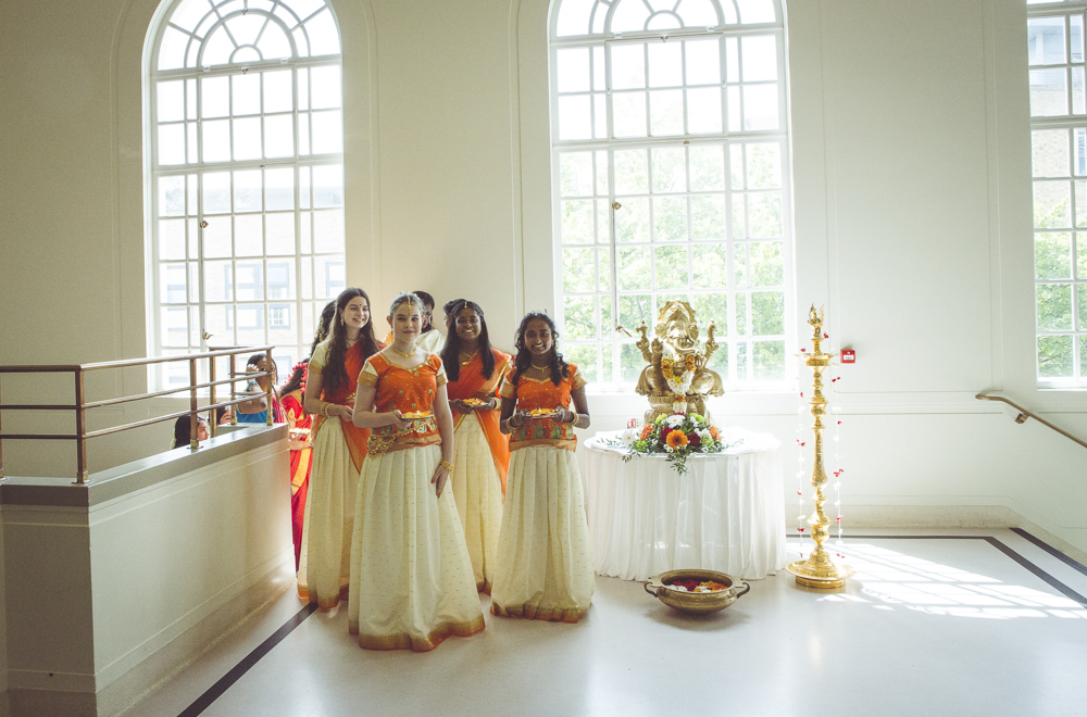 Bride and bridesmaids