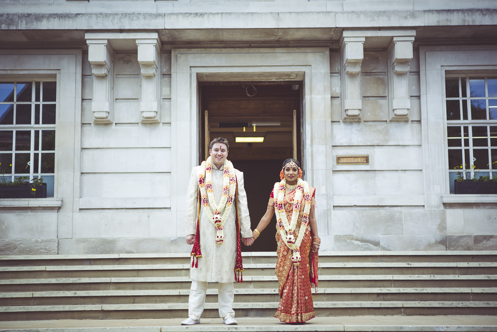 On the steps of Hackney Town Hall