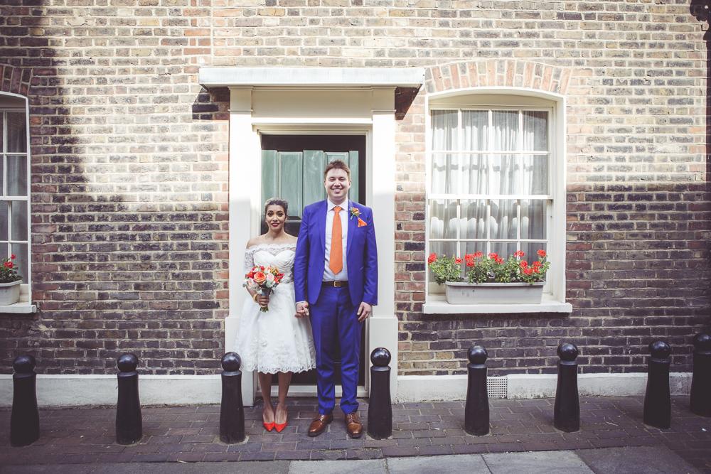 East London bride and groom