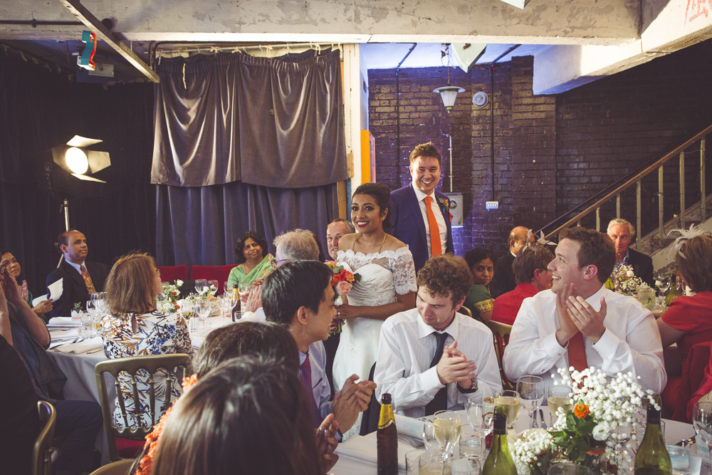 entrance of groom and bride