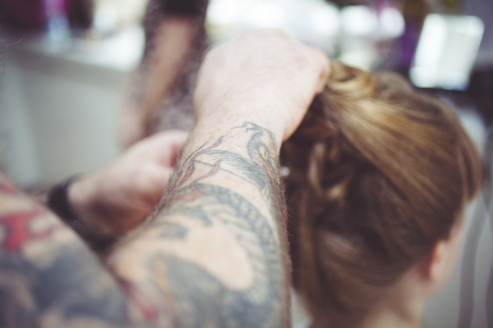 close up of hair details