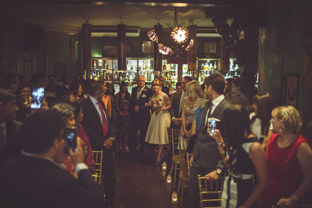 Nicole walks down the isle