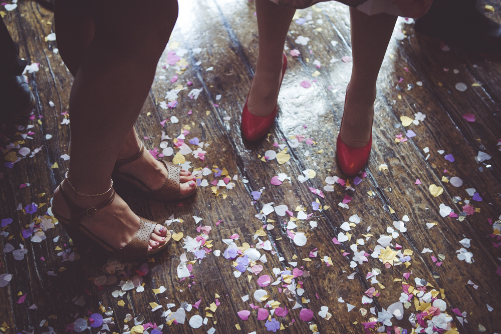 confetti and shoes