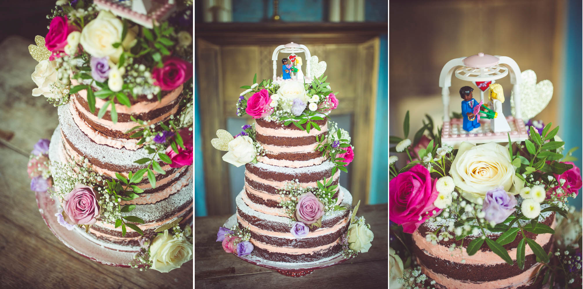 details of the wedding cake