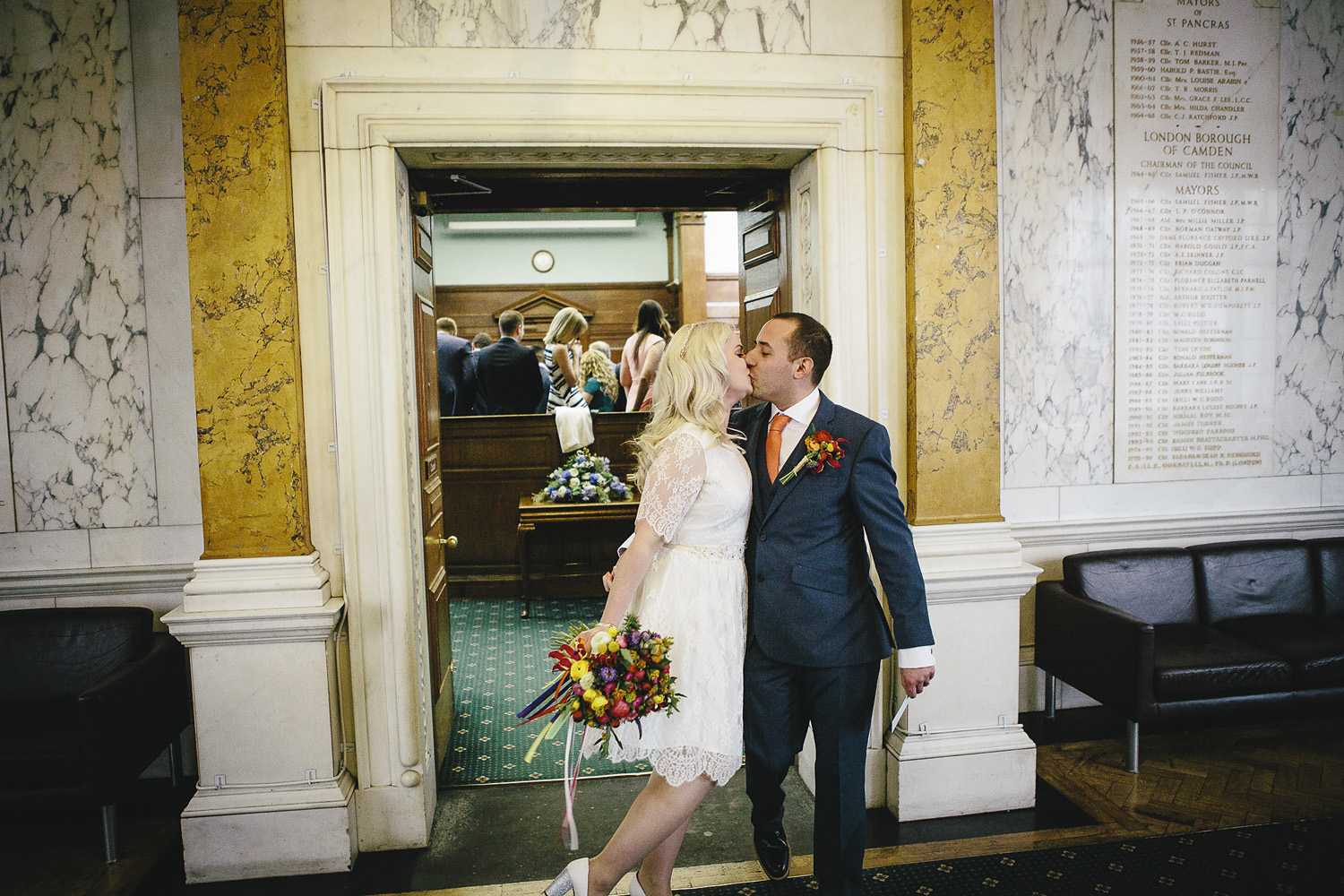 just married in Camden Town hall
