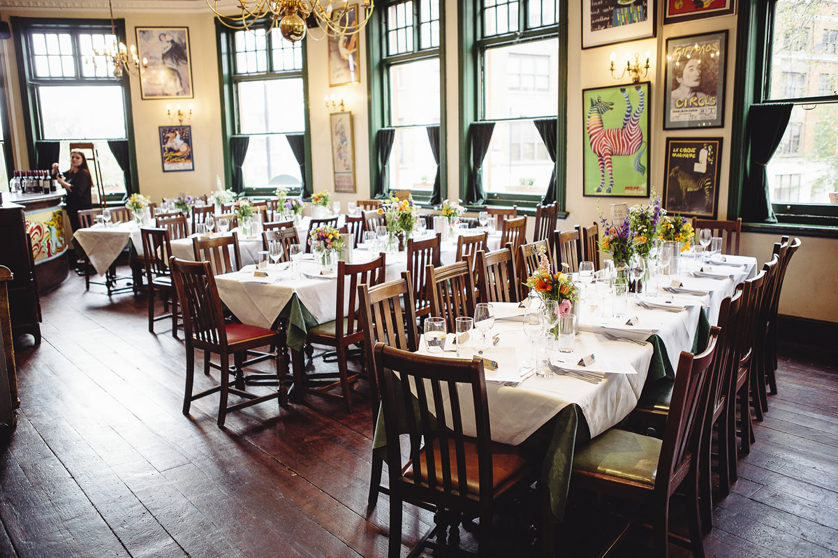 wedding reception at the peasant clerkenwell