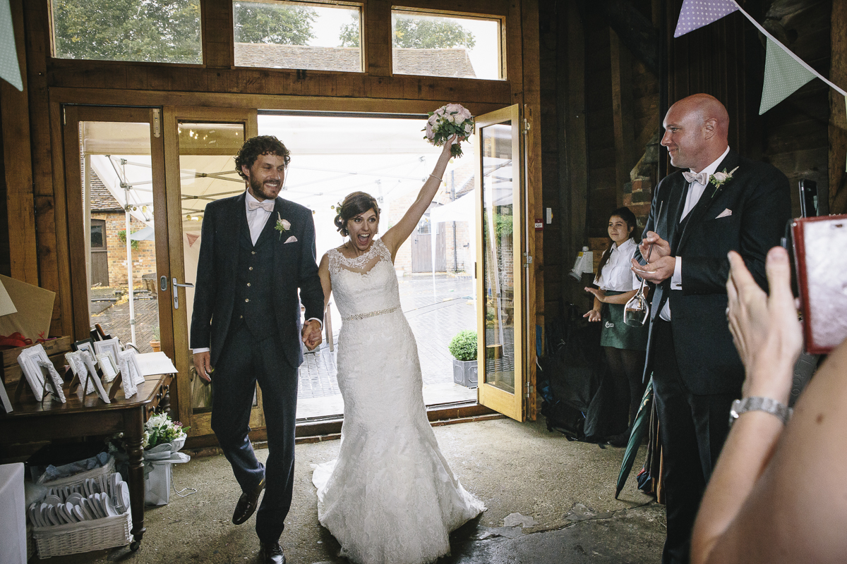 entrance of the bride and groom