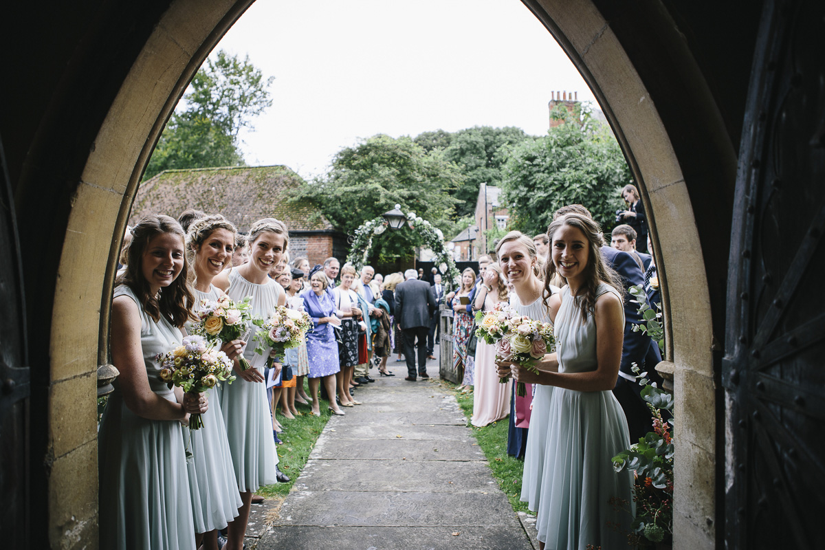 Guests outside East Hendred Church