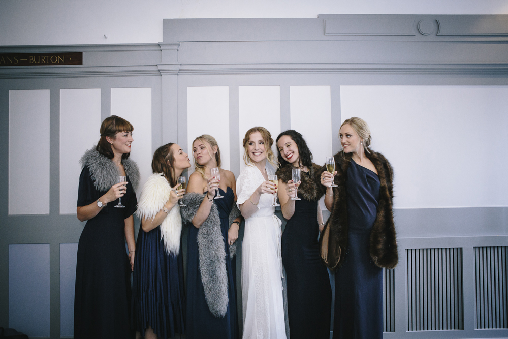 Else with her bridesmaids