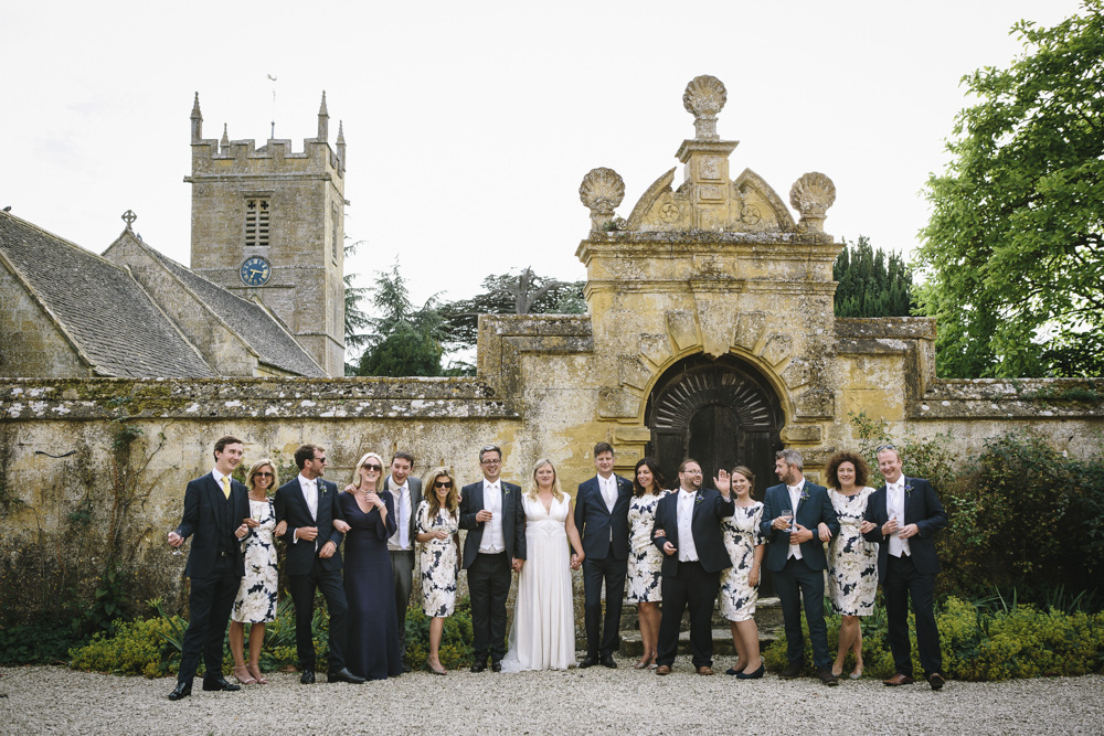 Wedding Party in front of Stanway House