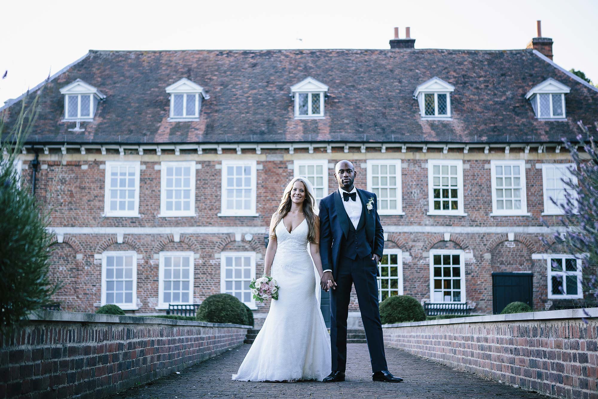  Bride and Groom portrait at Hall Place, Kent 