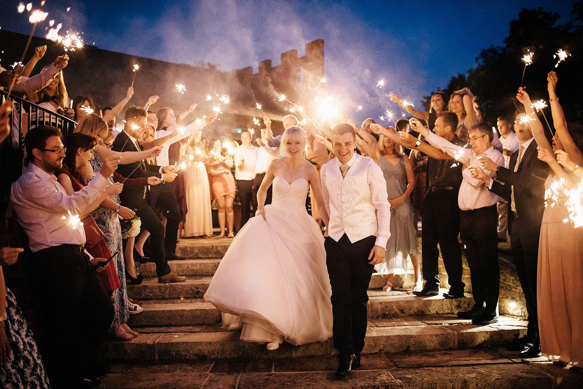  Sparklers at Wasing Park Wedding 