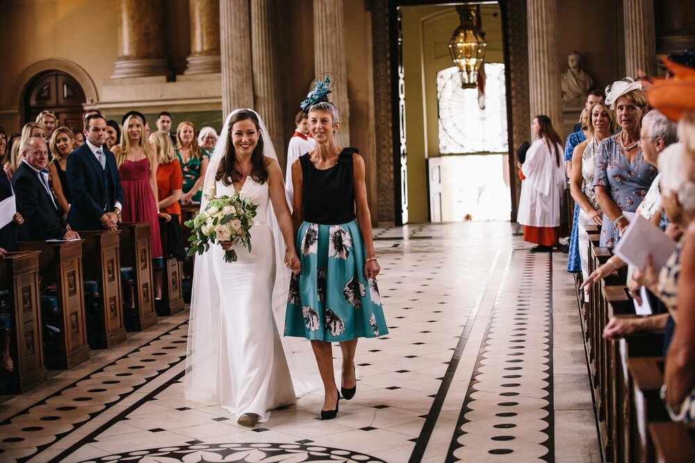 entrance of the bride The Old Naval College wedding