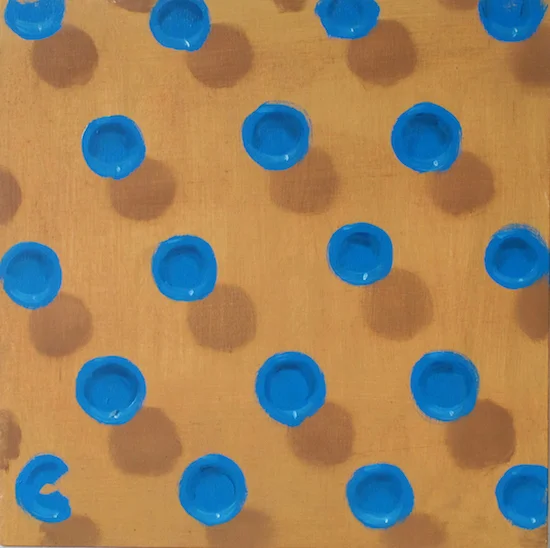 ikea on yellow. oil on wood. 12x12" sold