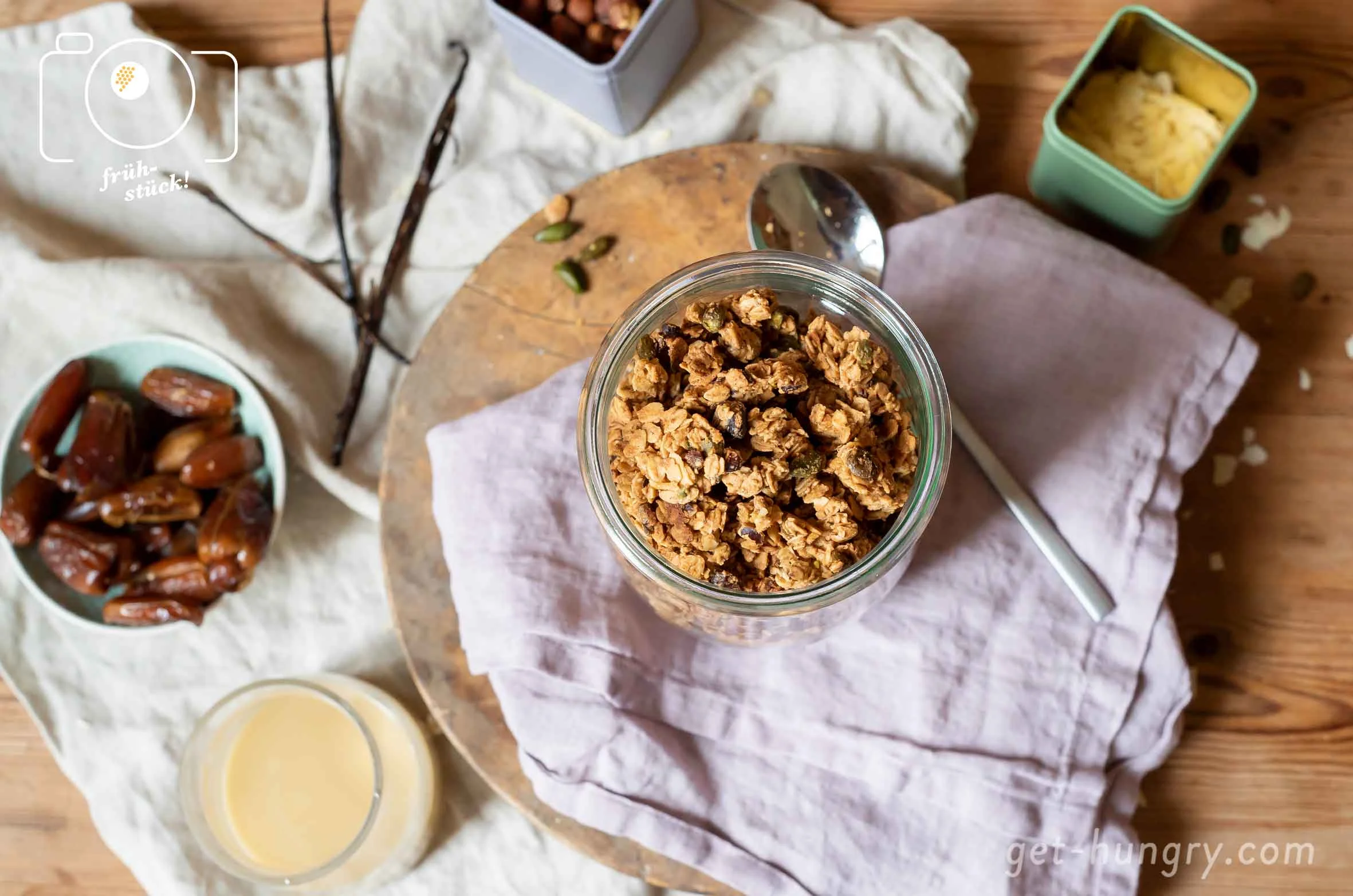 So einfach geht’s - Selbstgemachtes Granola Müsli mit Tahini — get hungry!