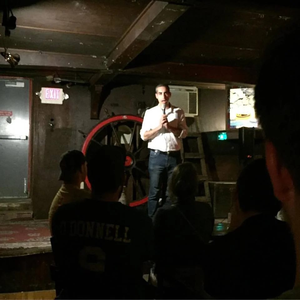 Me onstage in 'the ship room'. Photo by Shaun Connolly