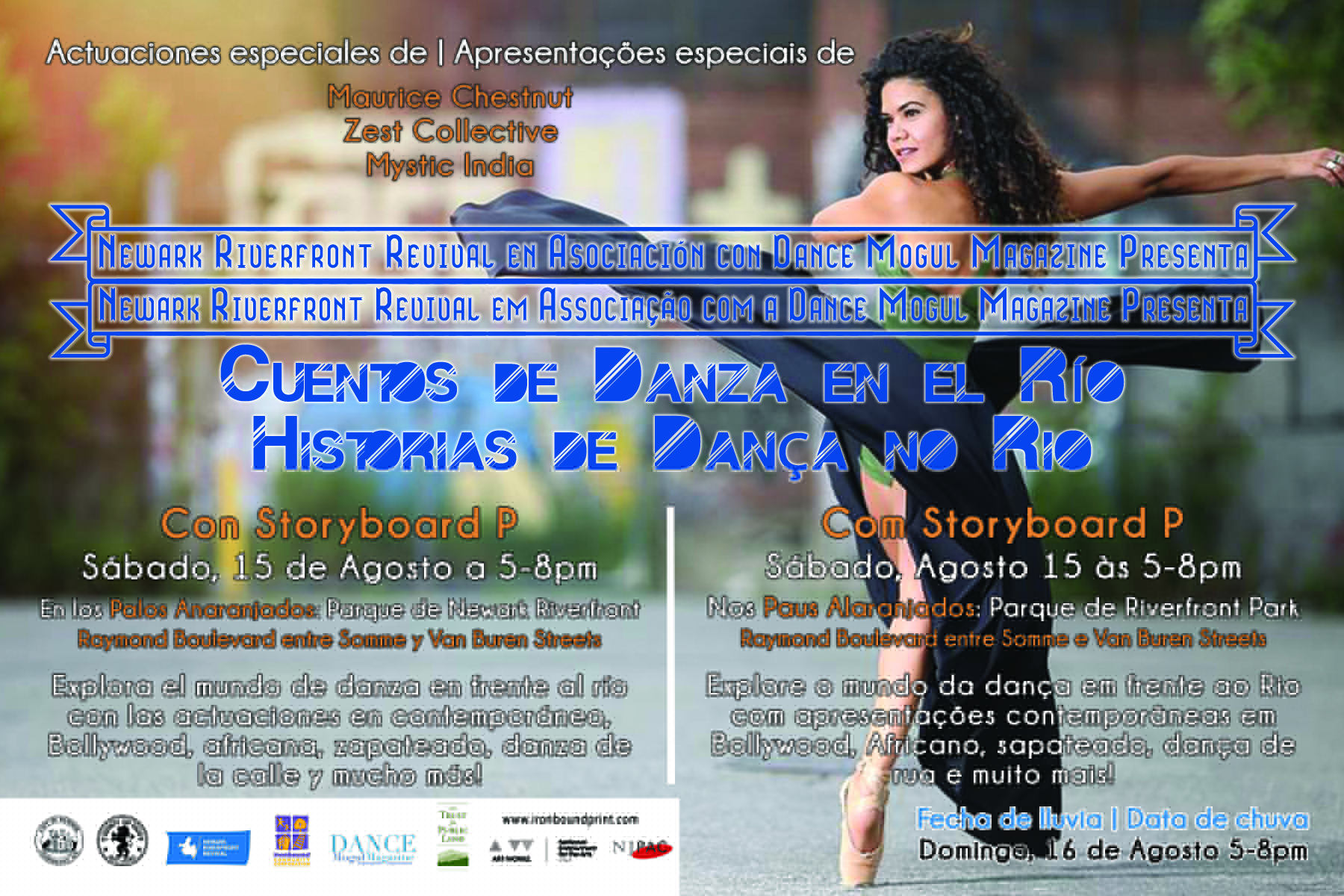 (August 2015) Saturday, August 15th, 5-8pm Newark Riverfront Revival in association with Dance Mogul Magazine will be presenting the first ever dance event at Newark Riverfront Park, “Dance Stories on the River featuring Storyboard P." 