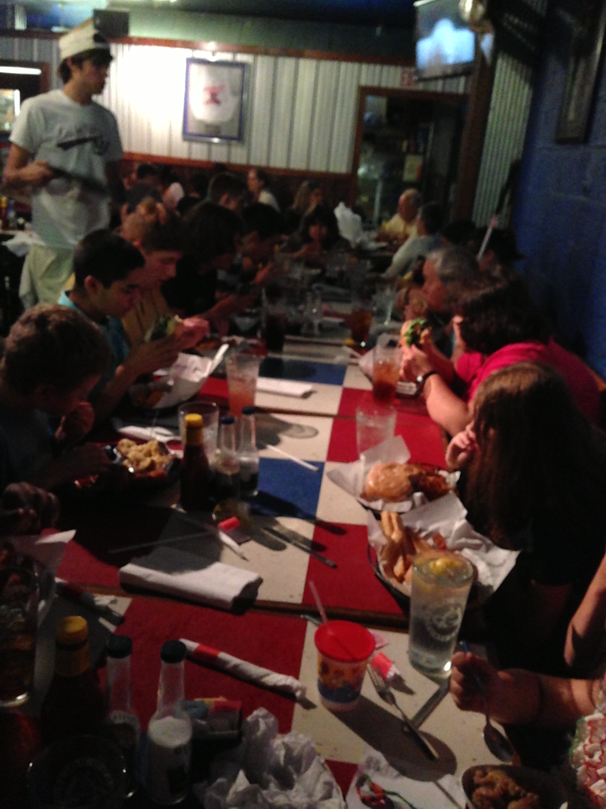 2013 STEP students and staff enjoy food and fellowship at the Dawg House Sports Grill!