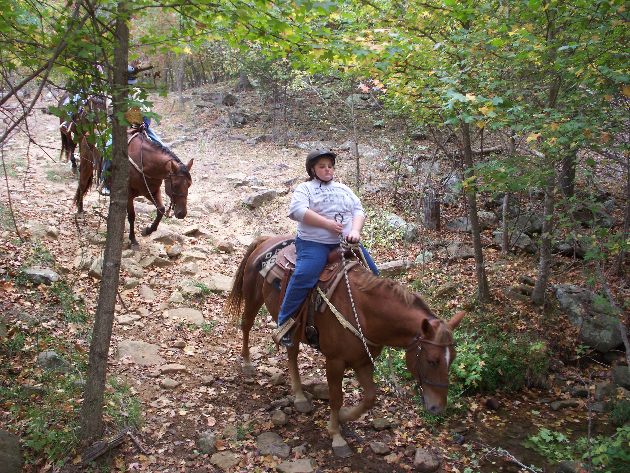 Trail riding at Horseshoe Canyon Ranch