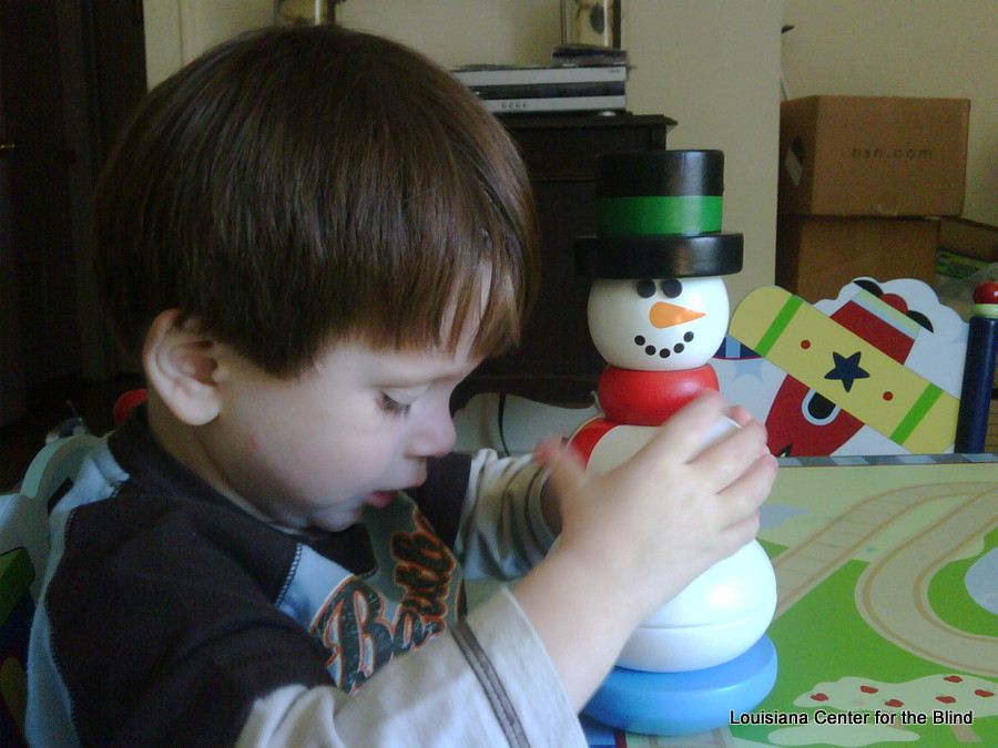 Jordan explores a snowman puzzle