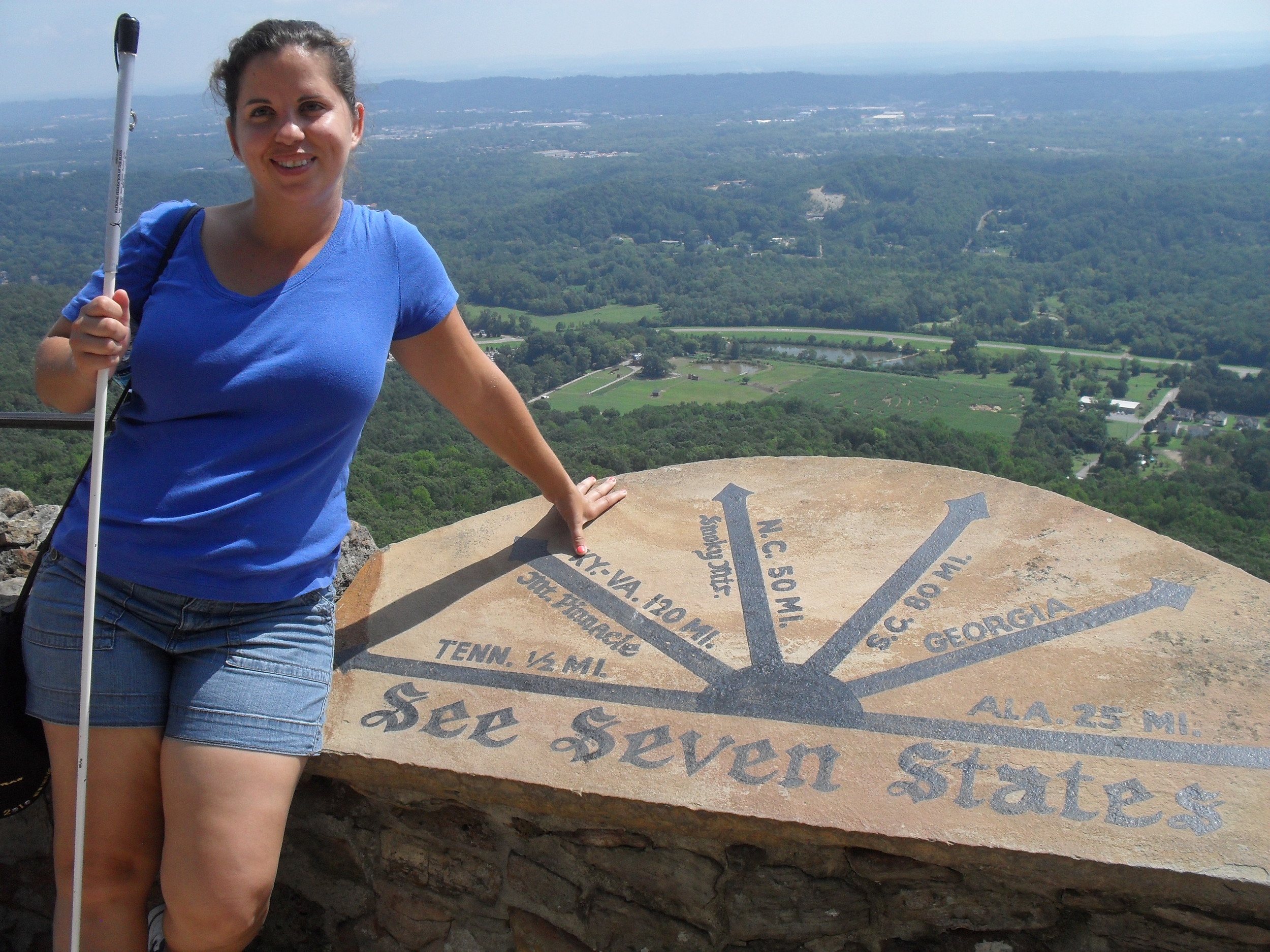 Danielle at the seven state overlook at Rock City